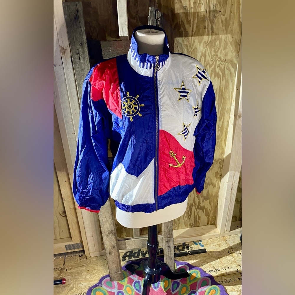 💥Lavon Sport Vintage 1996 Track Jacket Nautical Theme Windbreaker💥